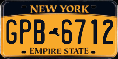 NY license plate GPB6712