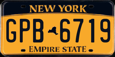 NY license plate GPB6719