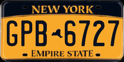 NY license plate GPB6727