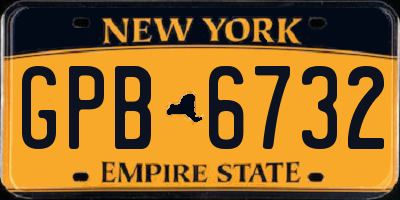 NY license plate GPB6732