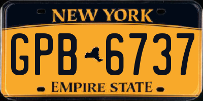 NY license plate GPB6737