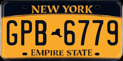 NY license plate GPB6779
