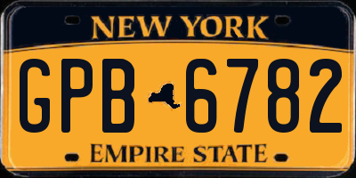 NY license plate GPB6782