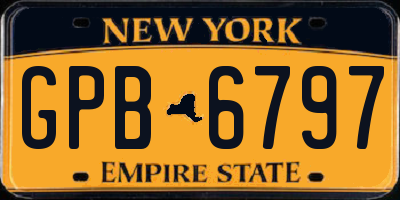 NY license plate GPB6797