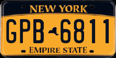 NY license plate GPB6811