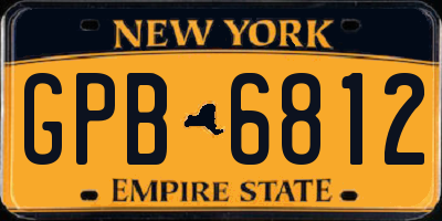 NY license plate GPB6812