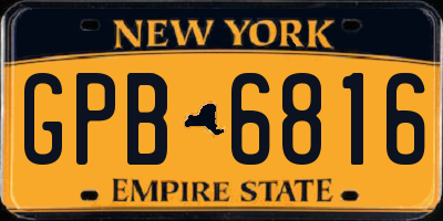 NY license plate GPB6816