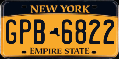 NY license plate GPB6822