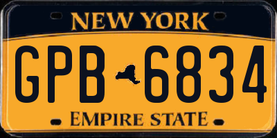 NY license plate GPB6834