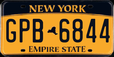 NY license plate GPB6844