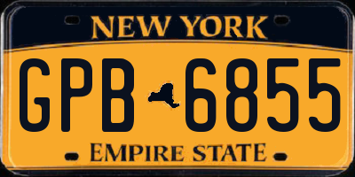 NY license plate GPB6855