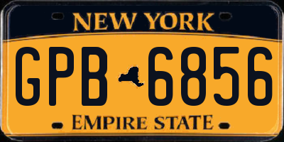 NY license plate GPB6856