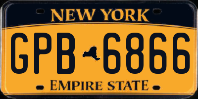 NY license plate GPB6866