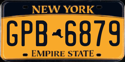 NY license plate GPB6879