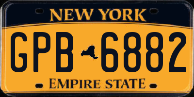 NY license plate GPB6882