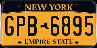 NY license plate GPB6895