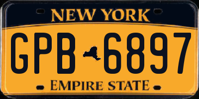 NY license plate GPB6897