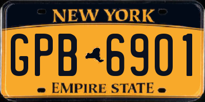 NY license plate GPB6901