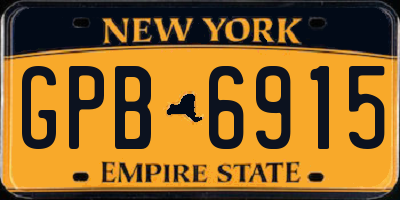 NY license plate GPB6915