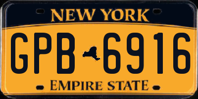 NY license plate GPB6916