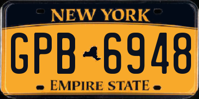 NY license plate GPB6948