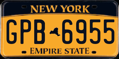 NY license plate GPB6955