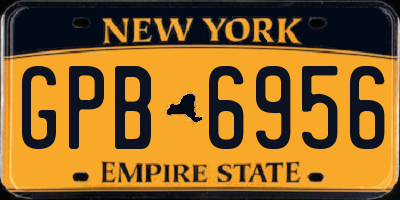 NY license plate GPB6956