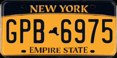 NY license plate GPB6975