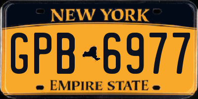 NY license plate GPB6977