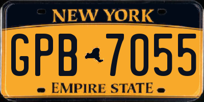 NY license plate GPB7055