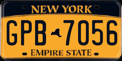 NY license plate GPB7056