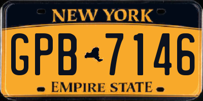 NY license plate GPB7146