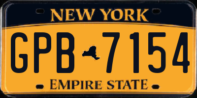 NY license plate GPB7154