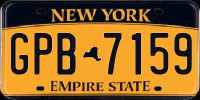 NY license plate GPB7159