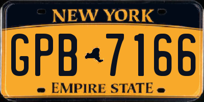 NY license plate GPB7166