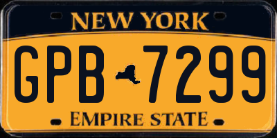 NY license plate GPB7299