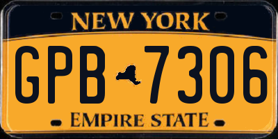 NY license plate GPB7306