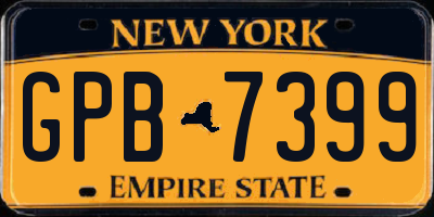 NY license plate GPB7399