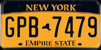 NY license plate GPB7479