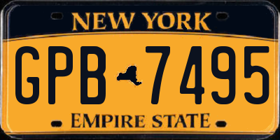 NY license plate GPB7495