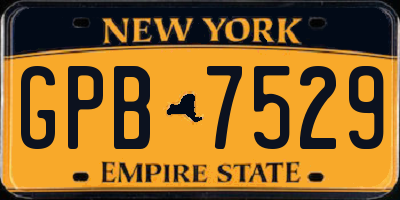 NY license plate GPB7529