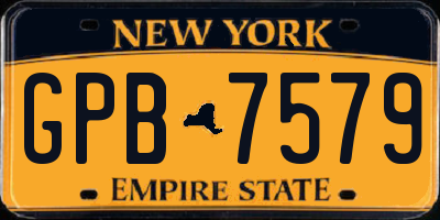 NY license plate GPB7579