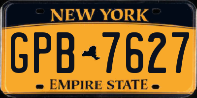 NY license plate GPB7627