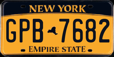 NY license plate GPB7682
