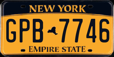 NY license plate GPB7746
