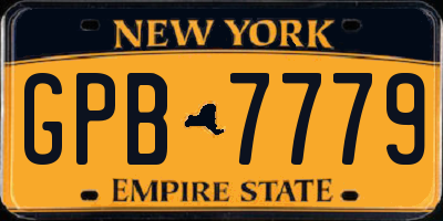 NY license plate GPB7779