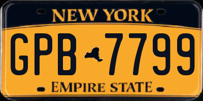 NY license plate GPB7799