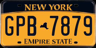 NY license plate GPB7879