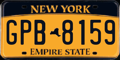 NY license plate GPB8159