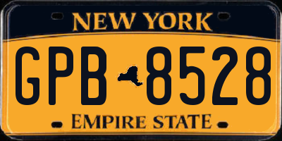 NY license plate GPB8528